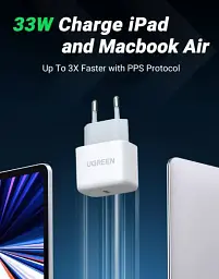 Зарядний пристрій Ugreen CD272 33W PD3.0 QC4.0 Smart Fast Charger білий - мініатюра 2