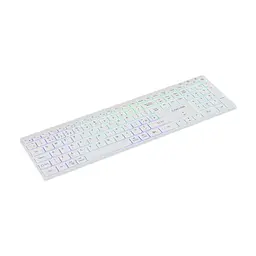 Клавіатура Canyon HKB-W11 Slim Dual Mode Wireless/Bluetooth RGB UA White (CNS-HBTK11W) - мініатюра 4