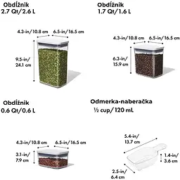 Набір ємностей для зберігання Oxo Good Grips з совочком 3 шт. (11241400) - мініатюра 4