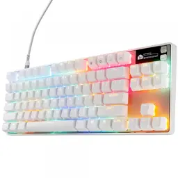 Клавіатура SteelSeries Apex Pro TKL Gen 3 HyperMagnetic OmniPoint 3.0 OLED USB UA White (64898) - мініатюра 2