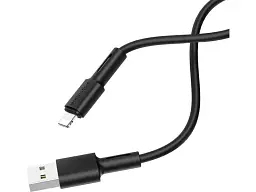 Кабель Borofone BX31 Soft Silicone USB Type-A to Lightning 1m Black (6931474710352)