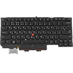 Клавіатура для ноутбука LENOVO (ThinkPad: X1 Carbon 6th Gen) rus, black, без фрейма, підсвічування клавіш (ОРИГІНАЛ) - мініатюра 2