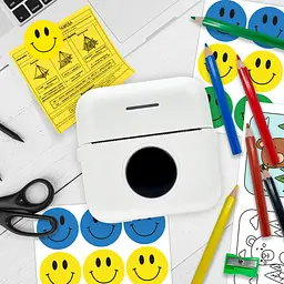 Bluetooth термопринтер JETIX Mini Printer із набором термопаперу та олівців у комплекті - мініатюра 2