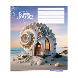 Зошит Школярик Dream house 12 аркушів клітинка (012-3530K), в асортименті - мініатюра 4