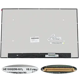 Матрица 16.0" NE160QDM-NYL (2560*1600 40pin (eDP IPS 180Hz) LED SLIM (без доп. панели) матовая разъем справа внизу) для