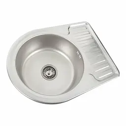 Кухонна мийка з нержавіючої сталі Platinum декор 5844 (0,8/180 мм), R, Decor - мініатюра 12