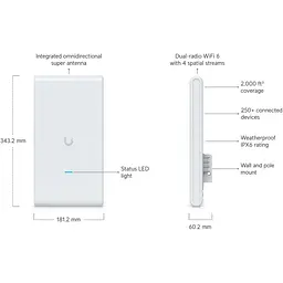 Точка доступу Ubiquiti UniFi 6 Mesh Pro (U6-MESH-PRO) - мініатюра 8