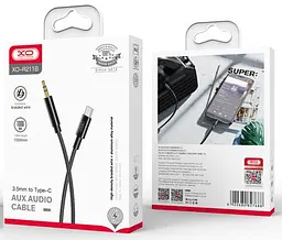 Кабель XO NB-R211B Type-C для 3.5mm audio cable Черный - миниатюра 2