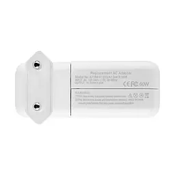 Блок живлення для ноутбука Apple MagSafe2 16.5V, 3.65A, 60W, White, Т-подібний роз'єм MagSafe2, з євро-адаптером - мініатюра 3