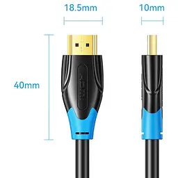 Кабель HDMI M - M, 1.5 м, V2.0, 4K 60Гц PVC Vention - мініатюра 2