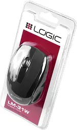 Мишка LogicConcept LM-31, бездротова, 1200dpi, 3кн., USB, чорна - мініатюра 4