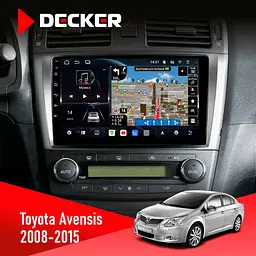 Штатна магнітола Toyota Avensis 2008-2015 Decker D9-011 4x64, DSP, 4G, 360 Decker (НФ-00006473)