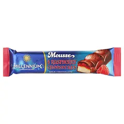 Шоколад молочний Millennium Mousse Raspberry&Cheesecake 33 г (922105)