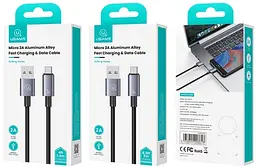USB Кабель Usams US-SJ670 MicroUSB 2A 2.0m Tarnish - мініатюра 3