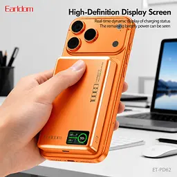 Power Bank 10000 mAh Earldom ET-PD62 MagSafe 20W PD Cosmic Orange - мініатюра 3