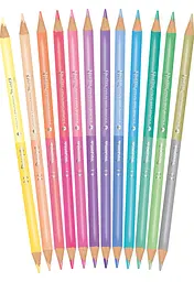 Набір олівців 24 кольора COLORINO Pastel Duo Colors двосторонніх (87737PTR) - мініатюра 2