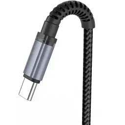Кабель XO NB215 USB A - USB C 2.4 A чорний  - мініатюра 2