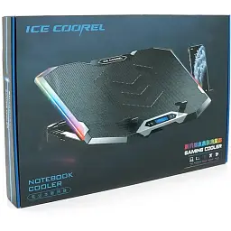 Підставка для ноутбука Ice Coorel K10 10-17" RGB Black (YT35671) - мініатюра 5