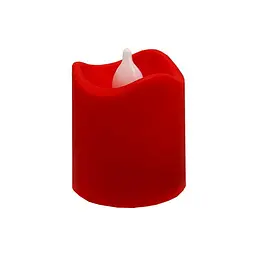 Декоративна свічка LED з полум'ям Bambi 12-67C(Red) 4 см, червоний