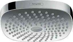 Верхній душ Hansgrohe Croma Select E 180 2jet Showerpipe EcoSmart 9 л/хв білий хром 26528400, Хром