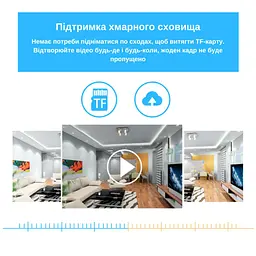 IP-камера цокольна з подвійним об'єктивом XON SmartCam Wi-Fi 1080P (UBWEW22VW 7430) Біла - мініатюра 7