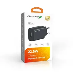 Зарядний пристрій Grand-X QC 3.0, швидке заряджання, 22.5 Вт, 1.5 А, USB (CH-550B) - мініатюра 2