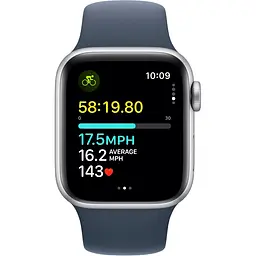 Смарт-годинник Apple Watch SE 2 GPS 40mm Silver Aluminium Case with Storm Blue Sport Band S/M [MRE13] [95083] - мініатюра 3