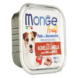 Вологий корм Monge Dog Fruit, для собак усіх порід, з ягнятком та яблуком, 100 г - мініатюра 3