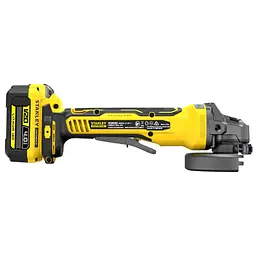Шліфмашина кутова безщіткова акумуляторна Stanley FatMax Li-Ion V20 18 В 4 Ач 8000 об/хв d=125 мм 2 акумулятори зарядний пристрій та кейс (SFMCG700M2K-QW) - мініатюра 2