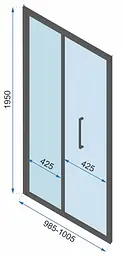 Душова кабіна Rea Rapid Fold 80x100 black REA-K6421 + REA-K6420, Чорний матовий, Універсальна, прозрачний, Чорний матовий - мініатюра 6