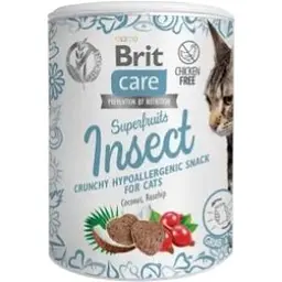 Ласощі для котів Brit Care Cat Snack Superfruits Insect комахи 100 г