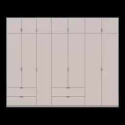Розпашна Шафа для одягу Doros Лукас Кашемір 3+4 ДСП 300х50х240 (42005132) - мініатюра 4