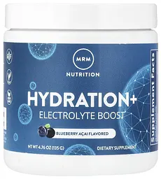 Електроліти Hydration+ для підтримки водного балансу лохина й асаї 135 г (4,76 унції) MRM Nutrition - мініатюра 1