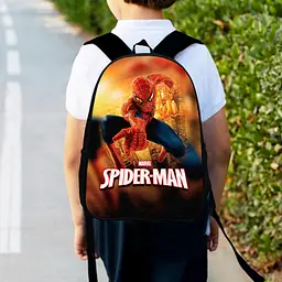 Рюкзак дитячий людина павук, спайдермен "Spiderman" 34х27см, міський ранець для хлопчика з принтом (00390)