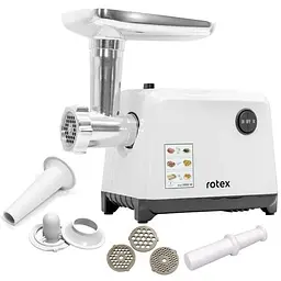 Електрична м'ясорубка Rotex RMG200-W 3 решітки 1500 Вт Біла - мініатюра 2