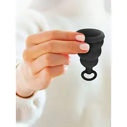 Менструальна чаша gcup gvibe, s, чорна, 6 х 3,5 см - мініатюра 6
