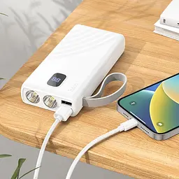 Зовнішній акумулятор Hoco J129A Nature 20000mAh 10W White [127732] - мініатюра 4
