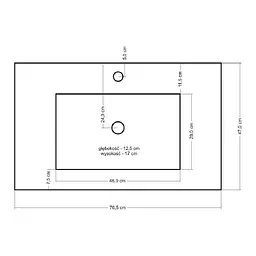 Умивальник Rea Dafne 75 47x76,5 білий (REA-U0040) - мініатюра 4