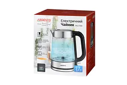 Електрочайник Ardesto 1.7 л Strix скло сріблясто-чорний kuh0015338 - мініатюра 7