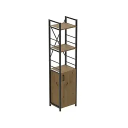 Етажерка 3/34 Ferrum-decor Серії Конект з тумбою 144x34x28 Чорний ДСП Артизан (FRD-104426)