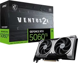 Відеокарта GeForce RTX 5060 Ti 16GB MSI Ventus 2X OC Plus (RTX 5060 Ti 16G VENTUS 2X OC PLUS) - мініатюра 3