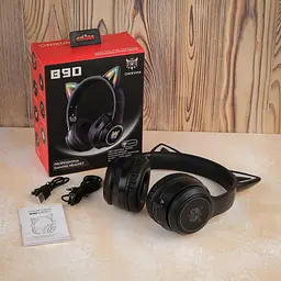 Навушники Onikuma B90 Bluetooth Gaming CAT with LED чорні - мініатюра 7