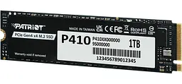 Накопичувач SSD 1TB Patriot P410 M.2 2280 PCIe NVMe 4.0 x4 TLC (P410P1TBM28H) - мініатюра 3
