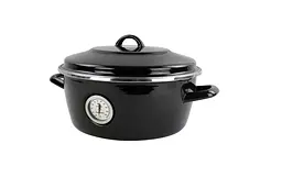 Каструля-Жаровня з емальованої сталі Dutch Oven 26 см 5 л чорна VITRINOR - мініатюра 2