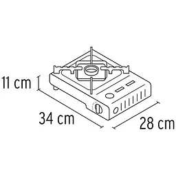 Плита газова портативна Truper Black (ESPO-1) - мініатюра 3