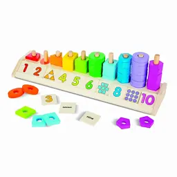 Розвиваюча іграшка Melissa&Doug Дерев'яний сортувальник Колір, форма, рахунок (MD19275) - мініатюра 1