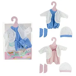 Комплект текстильного одягу для ляльок з курткою та паєтками (YLC330A/М) в асортименті
