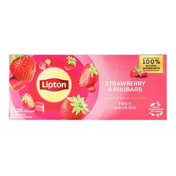 Чай фруктовий Lipton Strawberry&Rhubarb, 32 г (20 шт. х 1.6 г) (917443) - мініатюра 2