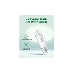 USB флеш накопичувач Acer 64GB UT300 USB-A/Type-C 3.2 Silver (BL.9BWWA.589) - мініатюра 5