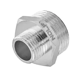 Ніпель редукційний Nolf Nfc.N0810-N-1"x3/4'' нікельований NF3085